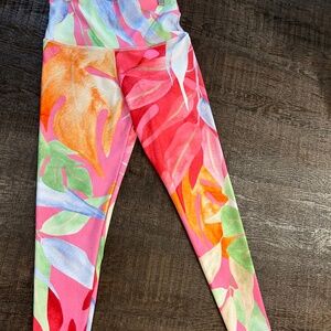 ONZIE FLOW High-Waisted Graphic Legging / Pants in Floral Size M/L